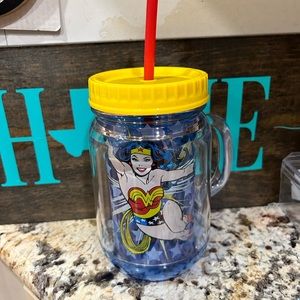 Wonder woman drinking cup